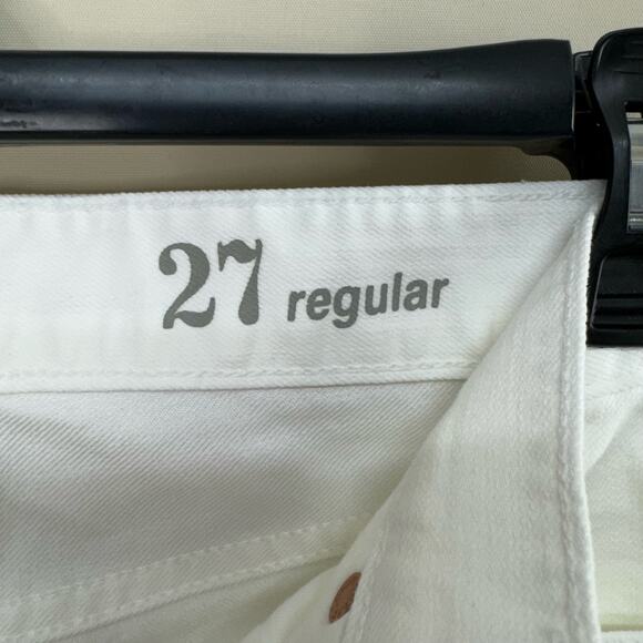 J Crew Toothpick Denim White Mid‎ Rise Skinny Crop Jeans Women's Size 27 - Picture 8 of 14
